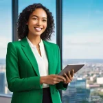 녹색산업 자격증 준비와 시험 과목 - **Prompt 1: The Green Certification Catalyst**
    A vibrant, professional woman in her early 30s, e...