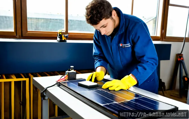 녹색산업 실기 시험 준비 - Photorealistic French vocational student preparing for a green industry practical examination, caref...